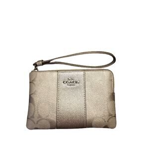 COACH  Metallic Leather Wristlet